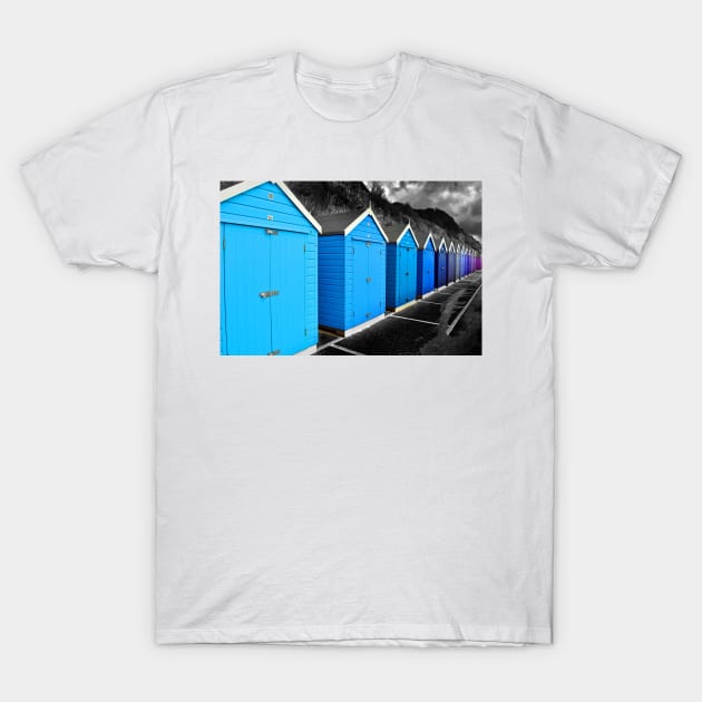 Bournemouth Beach Huts Dorset England T-Shirt by AndyEvansPhotos